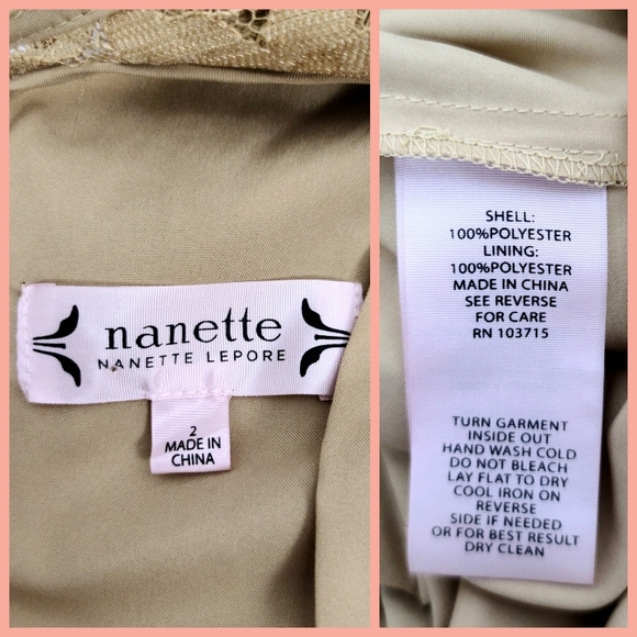 Nanette Lepore▪︎Gold Poetic Love Lace Sheath Dress - Picture 11 of 13